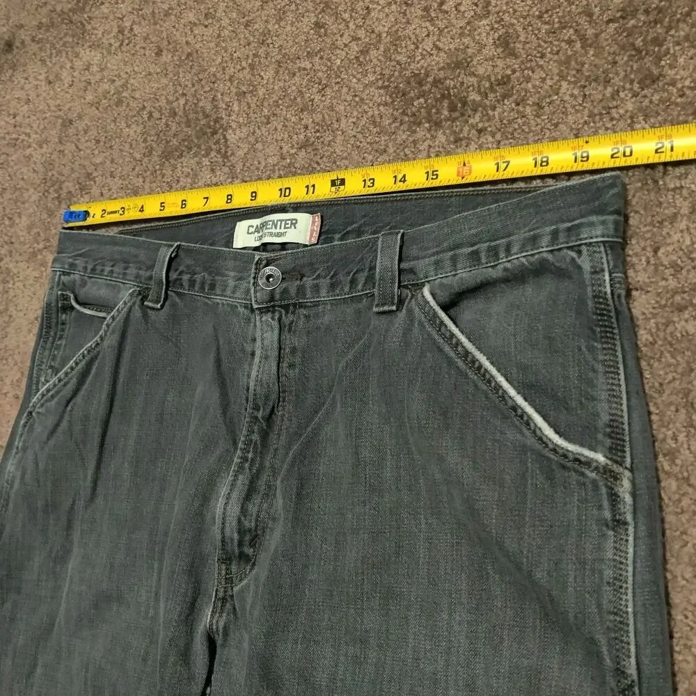Vintage Levis Jeans Mens 40 x 31 Black Y2k Loose Baggy‎ Carpenter Denim Skater